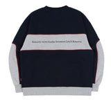 ロマンティッククラウン(ROMANTIC CROWN) PADDLING LOGO PIPING SWEATSHIRT_NAVY