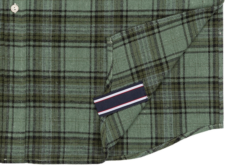 ロマンティッククラウン(ROMANTIC CROWN) GRADATION CHECK SHIRT_KHAKI