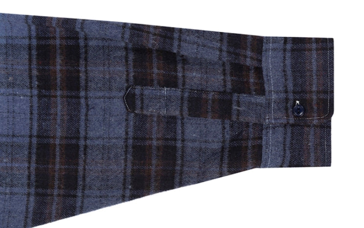 ロマンティッククラウン(ROMANTIC CROWN) GRADATION CHECK SHIRT_NAVY