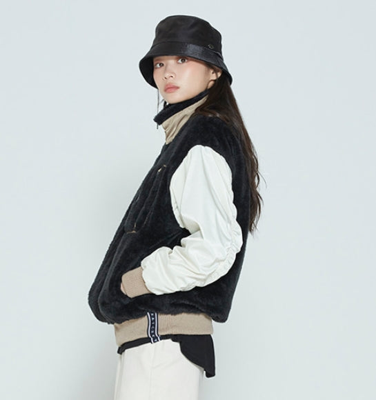 ロマンティッククラウン(ROMANTIC CROWN) COLOR SCHEME FLEECE JACKET_OATMEAL