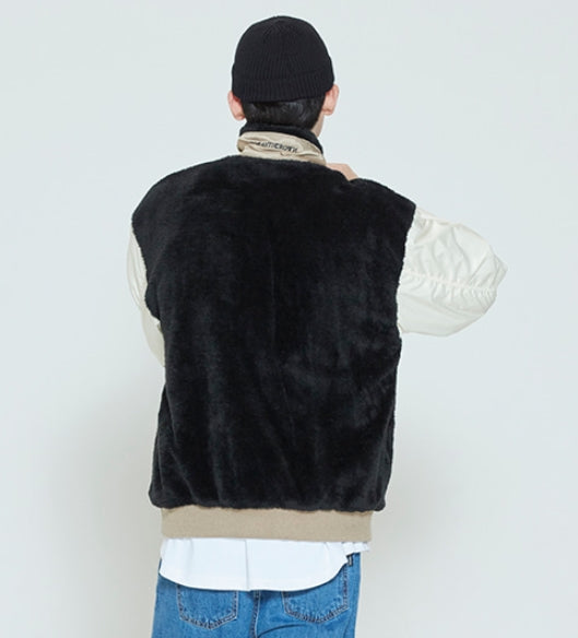 ロマンティッククラウン(ROMANTIC CROWN) COLOR SCHEME FLEECE JACKET_OATMEAL