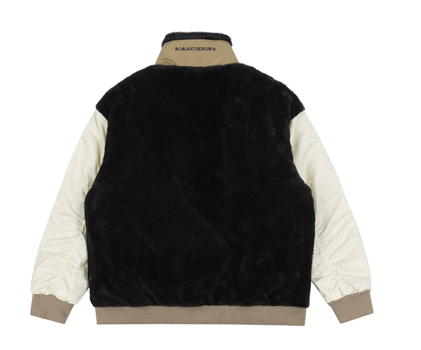 ロマンティッククラウン(ROMANTIC CROWN) COLOR SCHEME FLEECE JACKET_OATMEAL