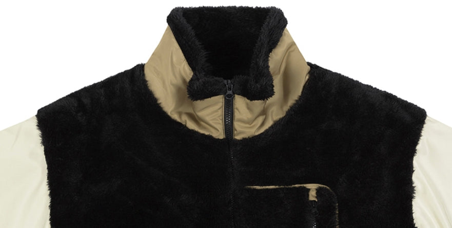 ロマンティッククラウン(ROMANTIC CROWN) COLOR SCHEME FLEECE JACKET_OATMEAL