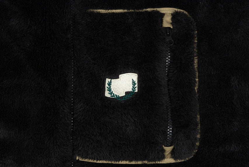 ロマンティッククラウン(ROMANTIC CROWN) COLOR SCHEME FLEECE JACKET_OATMEAL