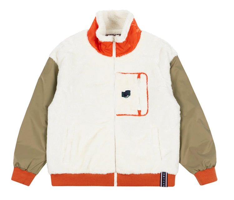 ロマンティッククラウン(ROMANTIC CROWN) COLOR SCHEME FLEECE JACKET_BEIGE