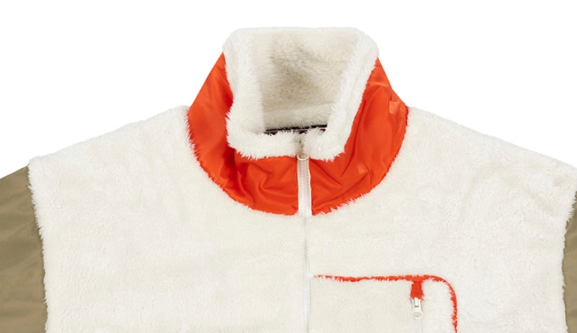 ロマンティッククラウン(ROMANTIC CROWN) COLOR SCHEME FLEECE JACKET_BEIGE