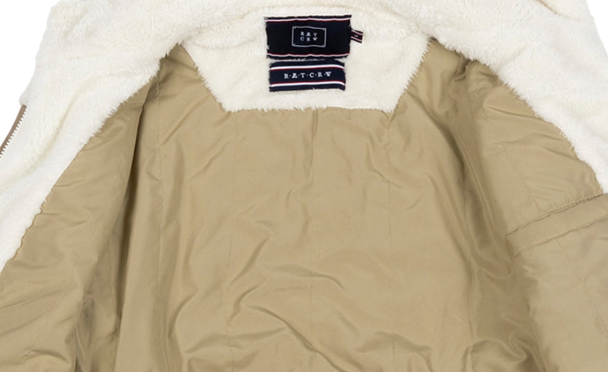 ロマンティッククラウン(ROMANTIC CROWN) COLOR SCHEME FLEECE JACKET_BEIGE