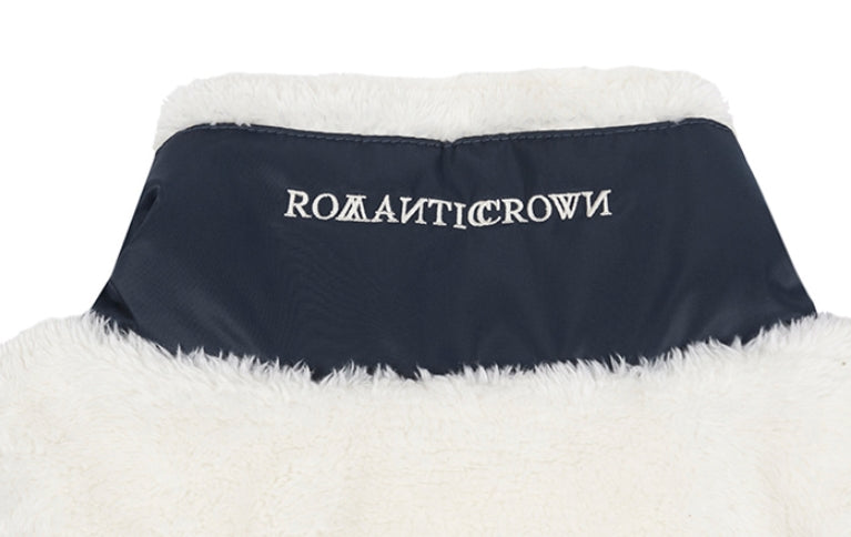 ロマンティッククラウン(ROMANTIC CROWN) COLOR SCHEME FLEECE JACKET_KHAKI