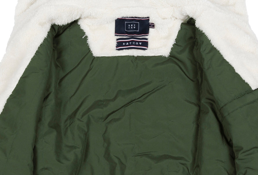 ロマンティッククラウン(ROMANTIC CROWN) COLOR SCHEME FLEECE JACKET_KHAKI