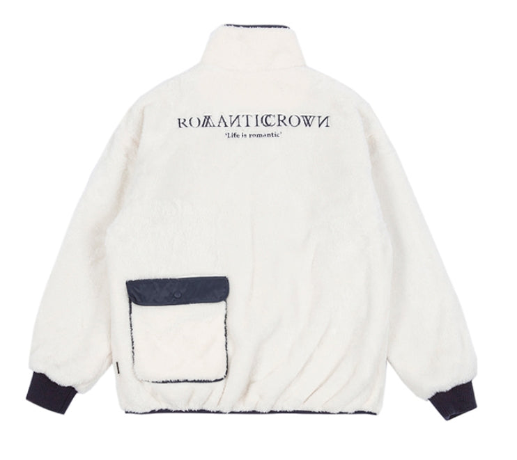 ロマンティッククラウン(ROMANTIC CROWN) BACK POCKET FLEECE JACKET_OATMEAL
