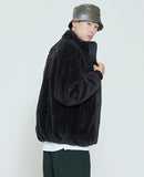 ロマンティッククラウン(ROMANTIC CROWN) BACK POCKET FLEECE JACKET_BLACK