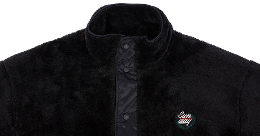 ロマンティッククラウン(ROMANTIC CROWN) BACK POCKET FLEECE JACKET_BLACK