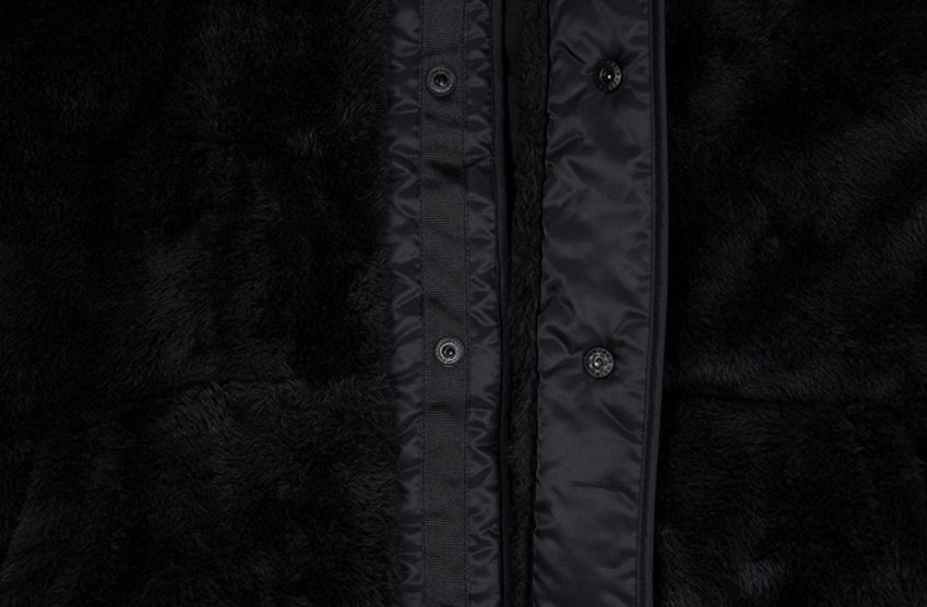 ロマンティッククラウン(ROMANTIC CROWN) BACK POCKET FLEECE JACKET_BLACK