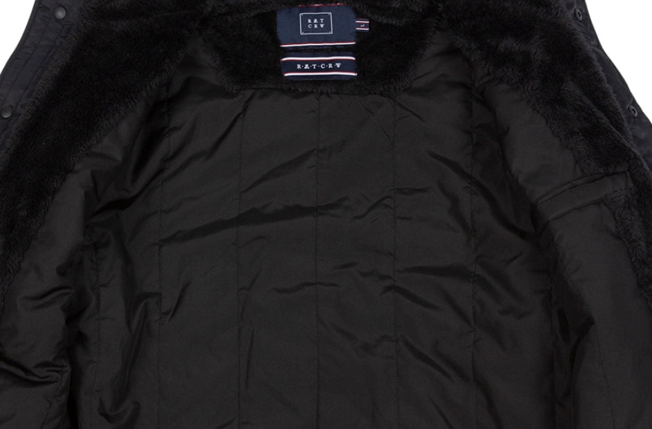ロマンティッククラウン(ROMANTIC CROWN) BACK POCKET FLEECE JACKET_BLACK