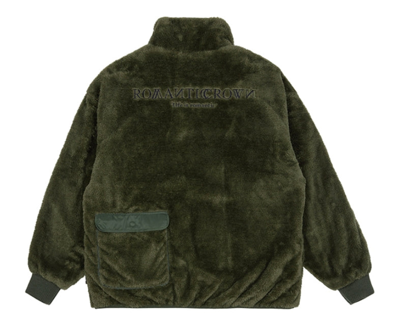 ロマンティッククラウン(ROMANTIC CROWN) BACK POCKET FLEECE JACKET_KHAKI