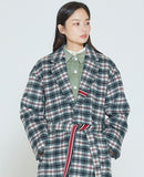 ロマンティッククラウン(ROMANTIC CROWN) CLASSIC CHECK WOOL COAT_OATMEAL