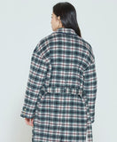 ロマンティッククラウン(ROMANTIC CROWN) CLASSIC CHECK WOOL COAT_OATMEAL