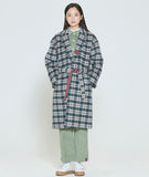 ロマンティッククラウン(ROMANTIC CROWN) CLASSIC CHECK WOOL COAT_OATMEAL