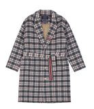 ロマンティッククラウン(ROMANTIC CROWN) CLASSIC CHECK WOOL COAT_OATMEAL