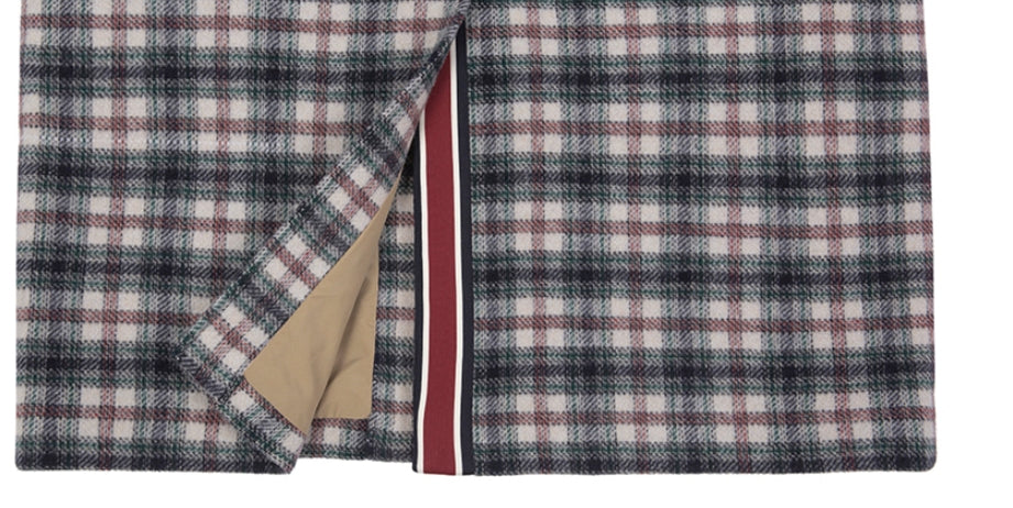 ロマンティッククラウン(ROMANTIC CROWN) CLASSIC CHECK WOOL COAT_OATMEAL