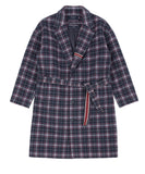 ロマンティッククラウン(ROMANTIC CROWN)  CLASSIC CHECK WOOL COAT_NAVY