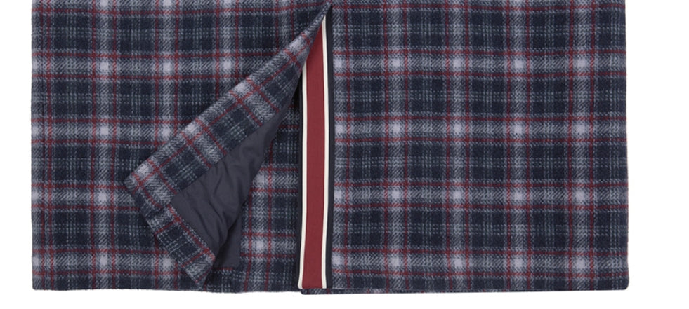 ロマンティッククラウン(ROMANTIC CROWN)  CLASSIC CHECK WOOL COAT_NAVY