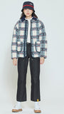 ロマンティッククラウン(ROMANTIC CROWN) CLASSIC CHECK FLEECE JACKET_OATMEAL