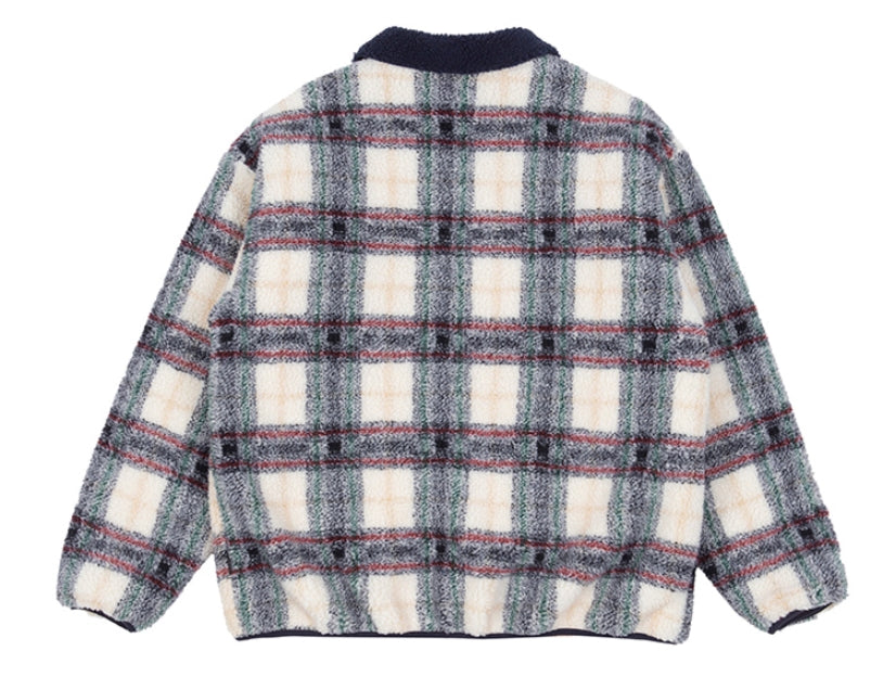 ロマンティッククラウン(ROMANTIC CROWN) CLASSIC CHECK FLEECE JACKET_OATMEAL