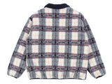 ロマンティッククラウン(ROMANTIC CROWN) CLASSIC CHECK FLEECE JACKET_OATMEAL