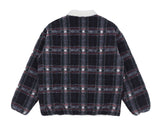 ロマンティッククラウン(ROMANTIC CROWN) CLASSIC CHECK FLEECE JACKET_NAVY
