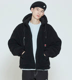 ロマンティッククラウン(ROMANTIC CROWN) HEAVY FLEECE HOODIE PARKA_BLACK