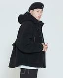 ロマンティッククラウン(ROMANTIC CROWN) HEAVY FLEECE HOODIE PARKA_BLACK
