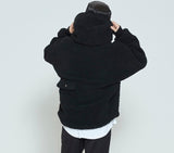 ロマンティッククラウン(ROMANTIC CROWN) HEAVY FLEECE HOODIE PARKA_BLACK