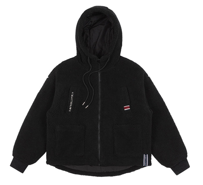 ロマンティッククラウン(ROMANTIC CROWN) HEAVY FLEECE HOODIE PARKA_BLACK