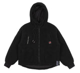 ロマンティッククラウン(ROMANTIC CROWN) HEAVY FLEECE HOODIE PARKA_BLACK