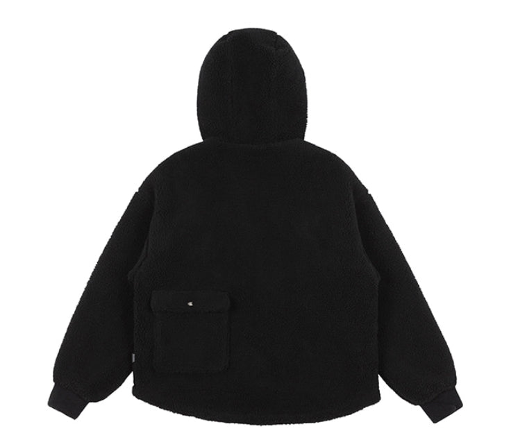 ロマンティッククラウン(ROMANTIC CROWN) HEAVY FLEECE HOODIE PARKA_BLACK