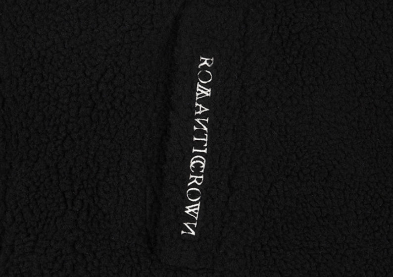 ロマンティッククラウン(ROMANTIC CROWN) HEAVY FLEECE HOODIE PARKA_BLACK