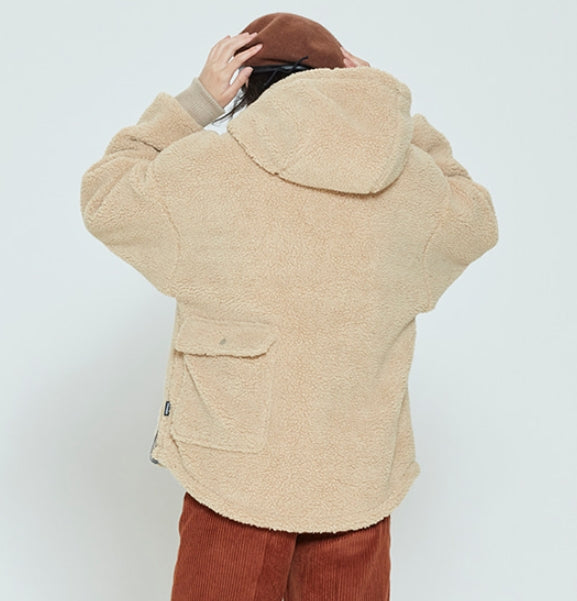 ロマンティッククラウン(ROMANTIC CROWN) HEAVY FLEECE HOODIE PARKA_BEIGE