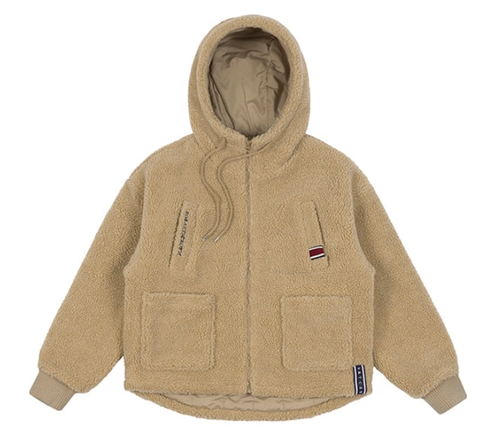 ロマンティッククラウン(ROMANTIC CROWN) HEAVY FLEECE HOODIE PARKA_BEIGE