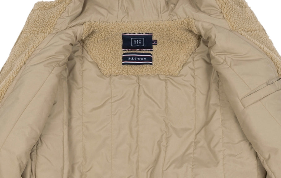 ロマンティッククラウン(ROMANTIC CROWN) HEAVY FLEECE HOODIE PARKA_BEIGE