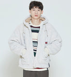 ロマンティッククラウン(ROMANTIC CROWN) HEAVY FLEECE HOODIE PARKA_MELANGE IVORY