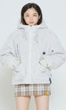 ロマンティッククラウン(ROMANTIC CROWN) HEAVY FLEECE HOODIE PARKA_MELANGE IVORY