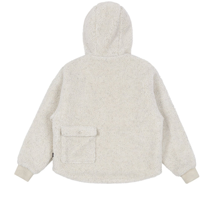 ロマンティッククラウン(ROMANTIC CROWN) HEAVY FLEECE HOODIE PARKA_MELANGE IVORY