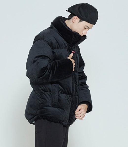 ロマンティッククラウン(ROMANTIC CROWN) VELVET DUCK DOWN PARKA_BLACK