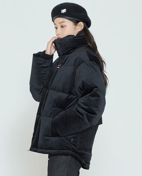 ロマンティッククラウン(ROMANTIC CROWN) VELVET DUCK DOWN PARKA_BLACK
