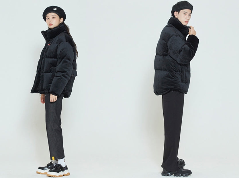 ロマンティッククラウン(ROMANTIC CROWN) VELVET DUCK DOWN PARKA_BLACK