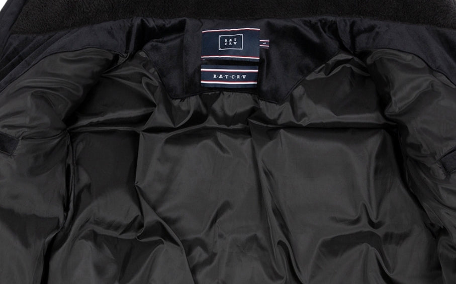 ロマンティッククラウン(ROMANTIC CROWN) VELVET DUCK DOWN PARKA_BLACK