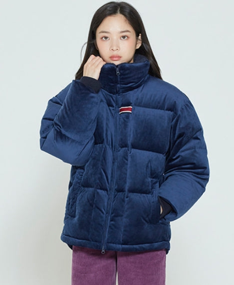 ロマンティッククラウン(ROMANTIC CROWN) VELVET DUCK DOWN PARKA_DARK BLUE