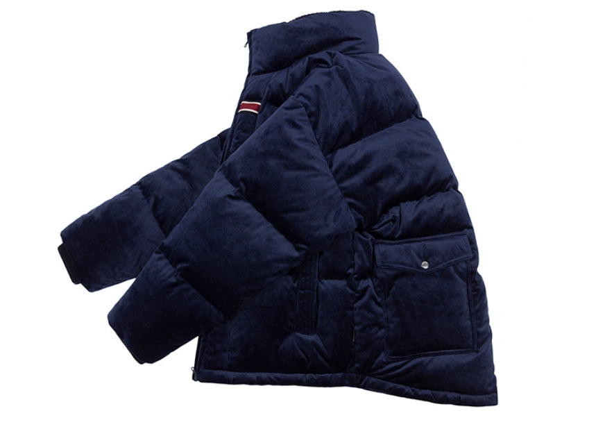 ロマンティッククラウン(ROMANTIC CROWN) VELVET DUCK DOWN PARKA_DARK BLUE