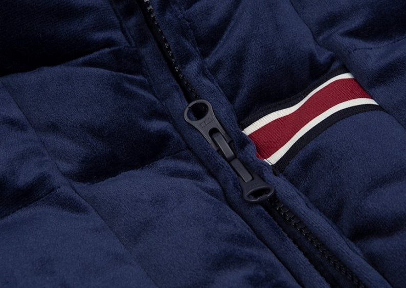 ロマンティッククラウン(ROMANTIC CROWN) VELVET DUCK DOWN PARKA_DARK BLUE